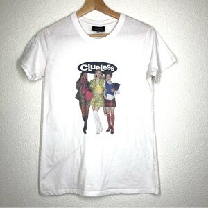 Clueless T-Shirt Vintage Movie Y2K Clueless Promo Tee XS Short Sleeves White